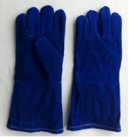 guante soldador azul con hilo kevlar